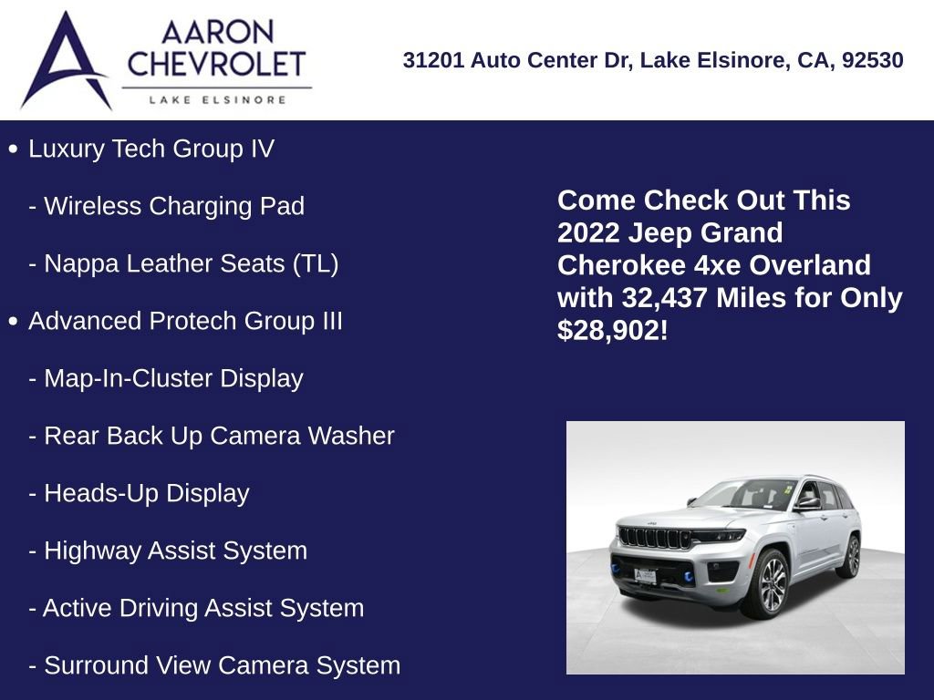 Used 2022 Jeep Grand Cherokee Overland w/ Advanced Protech Group III image 10