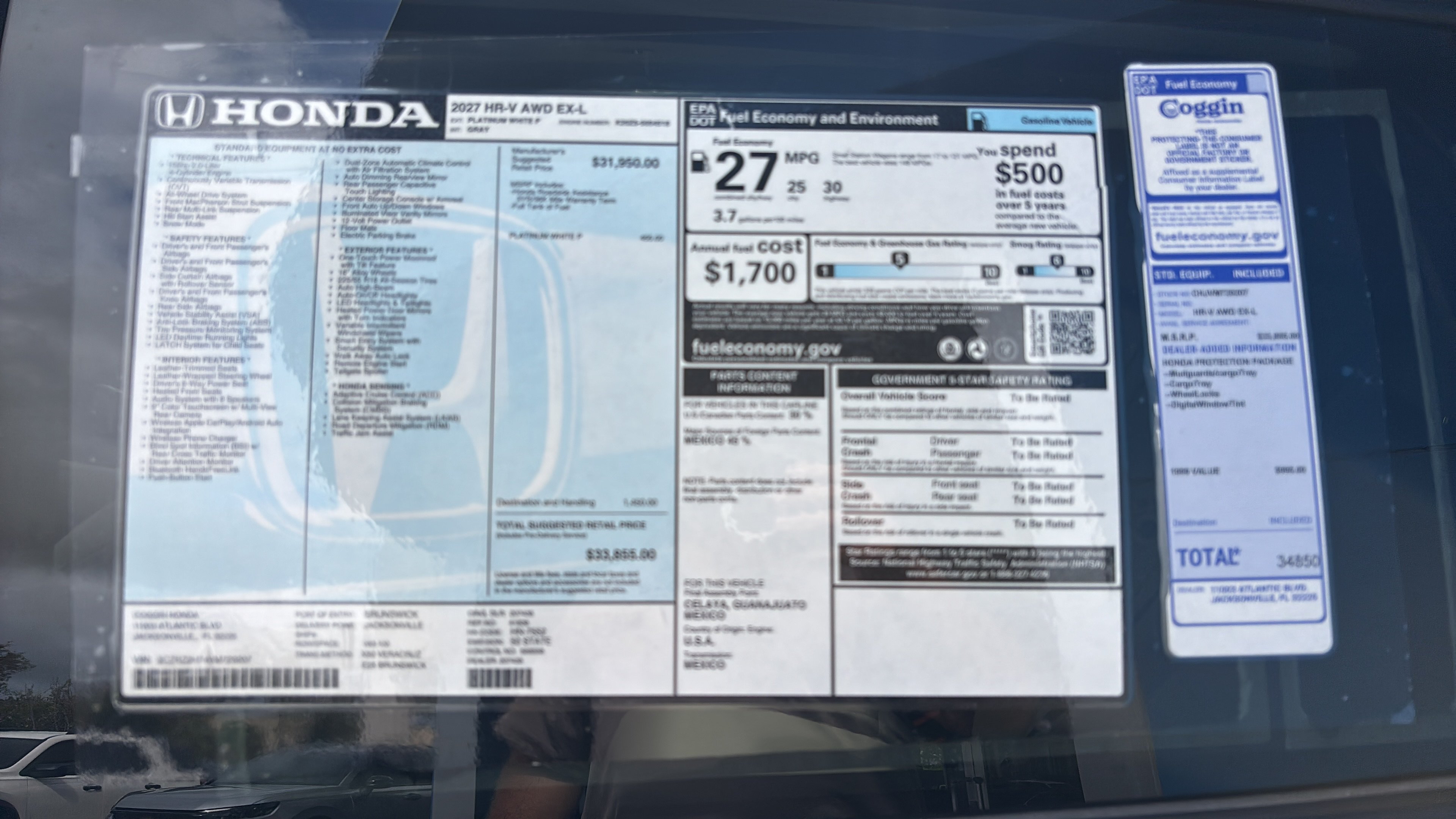New 2027 Honda HR-V EX-L image 11