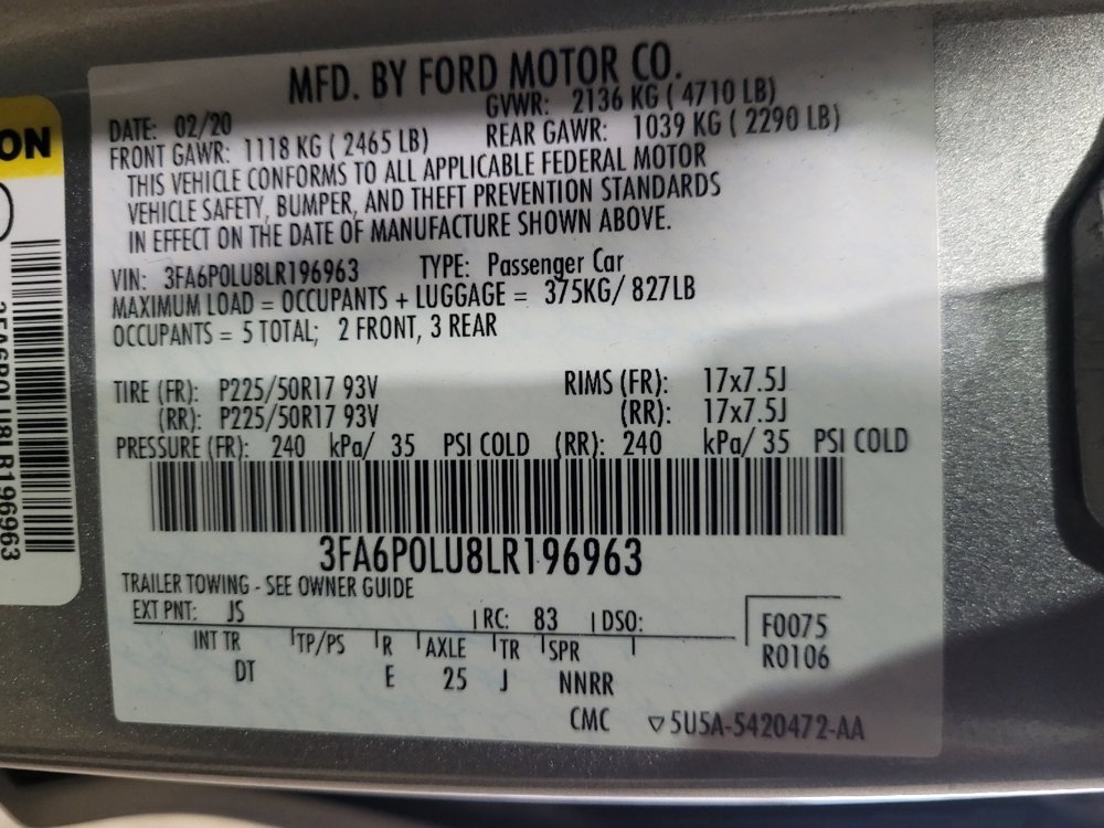 Used 2020 Ford Fusion SE FWD image 33