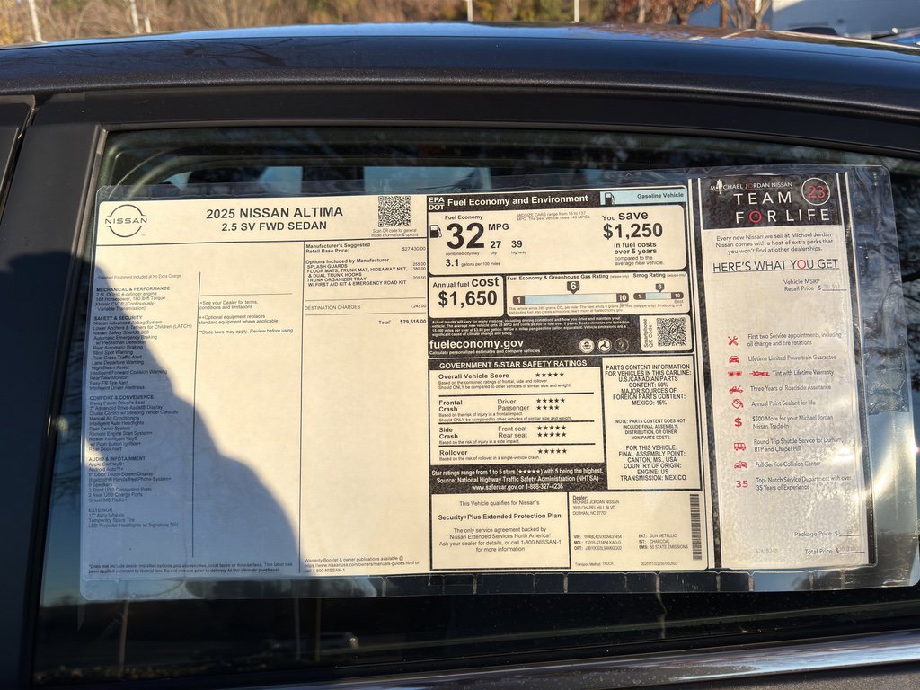 New 2025 Nissan Altima 2.5 SV image 12