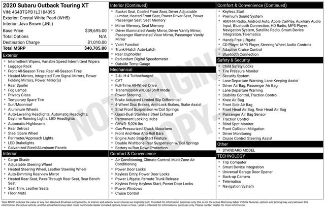 Used 2020 Subaru Outback Touring XT image 12