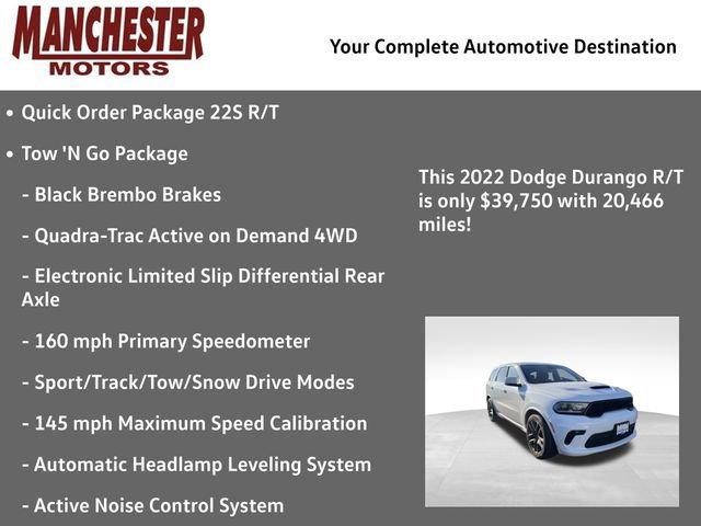 Used 2022 Dodge Durango R/T w/ Tow 'N Go Package image 2