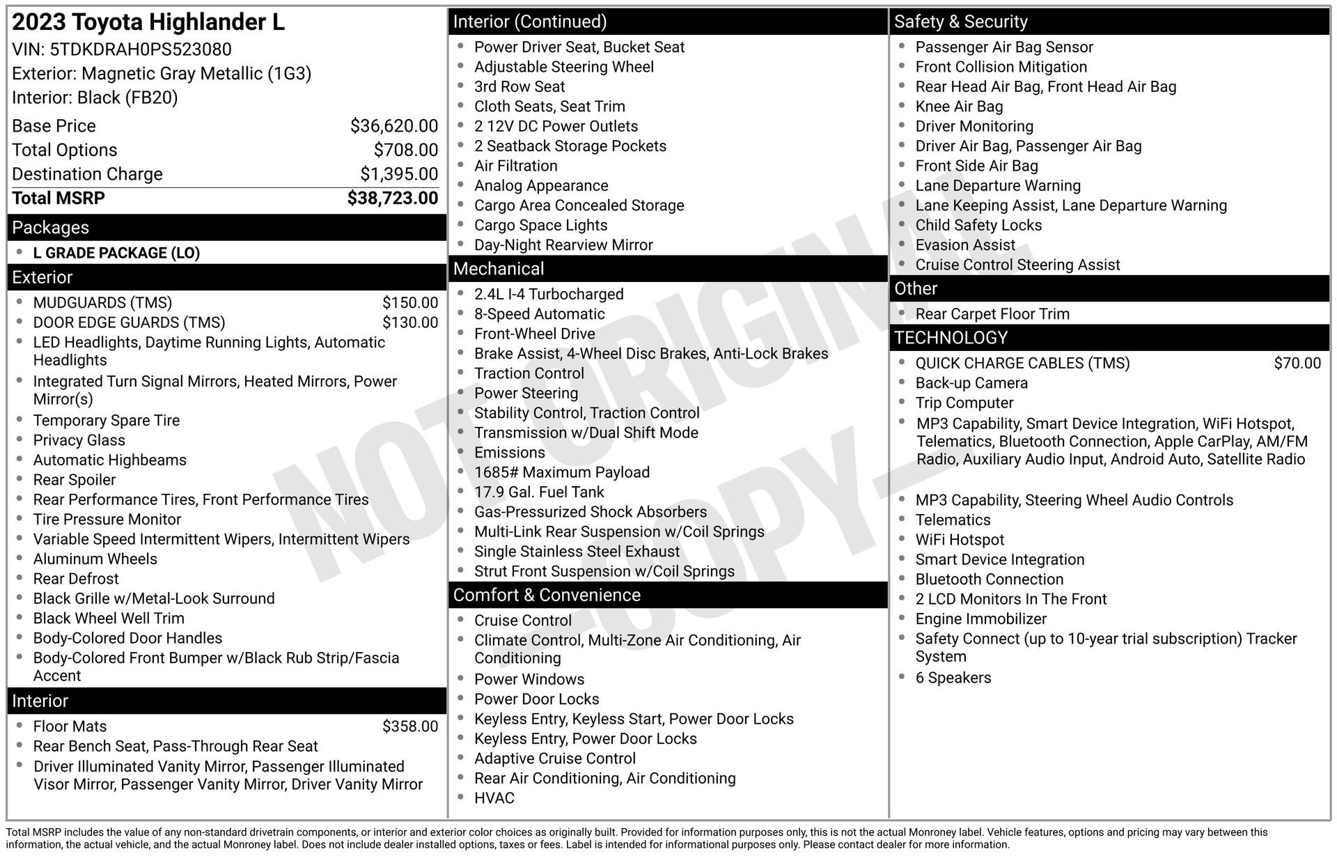 Used 2023 Toyota Highlander L FWD image 21