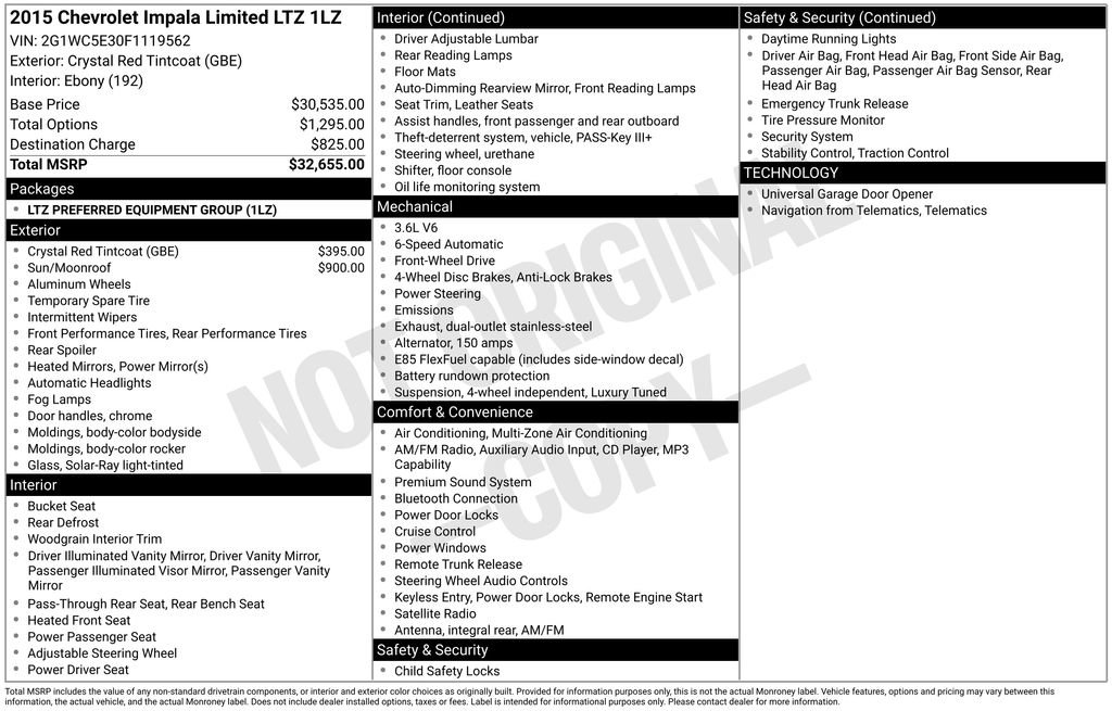 Used 2015 Chevrolet Impala LTZ image 4