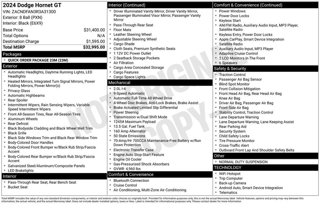 Used 2024 Dodge Hornet GT image 15