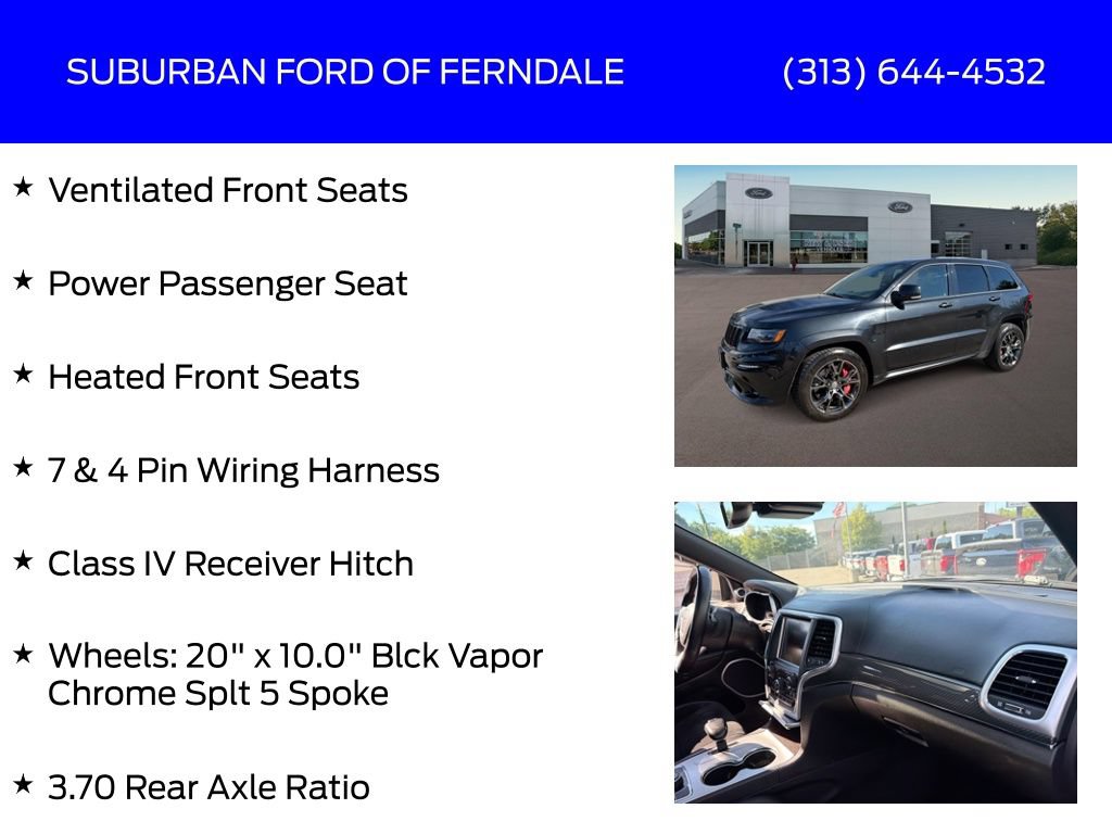 Used 2014 Jeep Grand Cherokee SRT w/ Trailer Tow Group IV AWD/4WD image 21