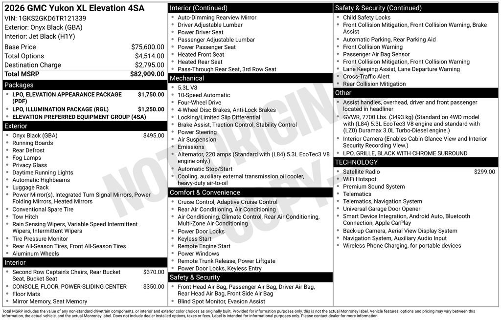 Certified 2026 GMC Yukon XL Elevation AWD/4WD image 16