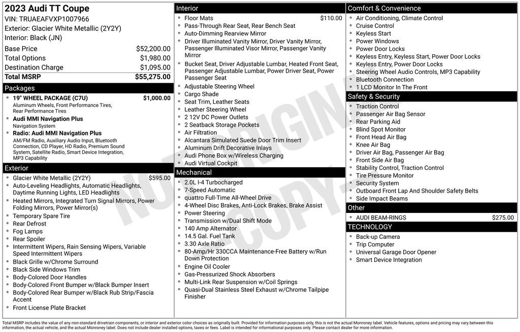 Used 2023 Audi TT 2.0T w/ 19" Wheel Package image 28