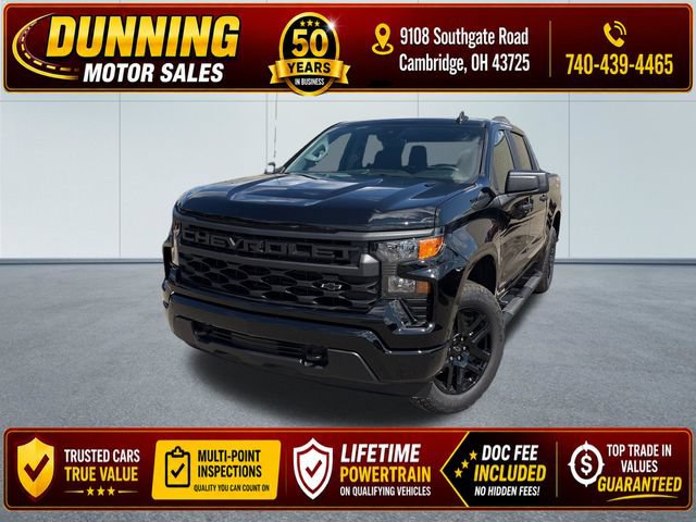 New 2026 Chevrolet Silverado 1500 Custom w/ Turbomax Blackout Package AWD/4WD 360° Tour