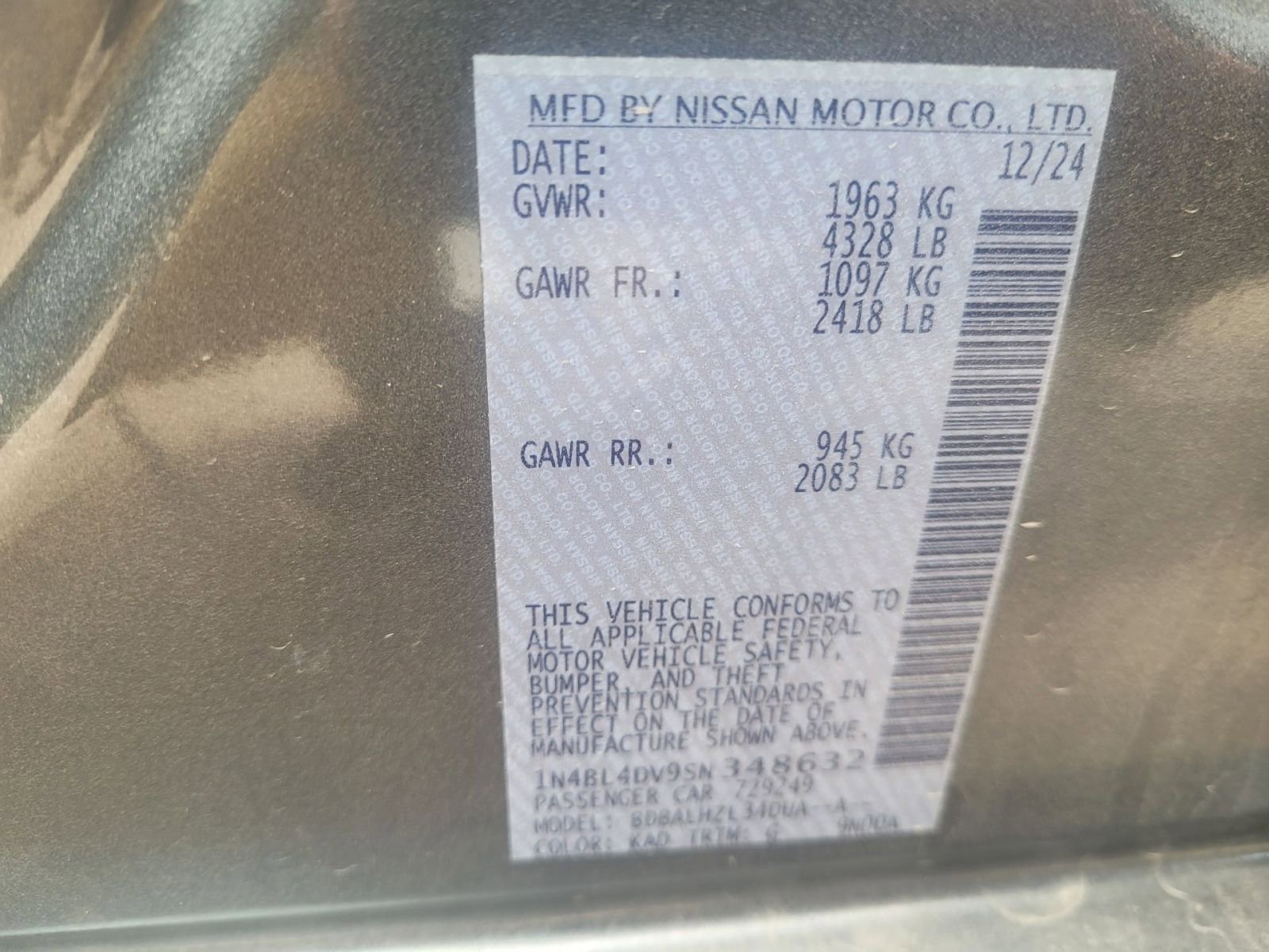 Used 2025 Nissan Altima 2.5 SV image 9