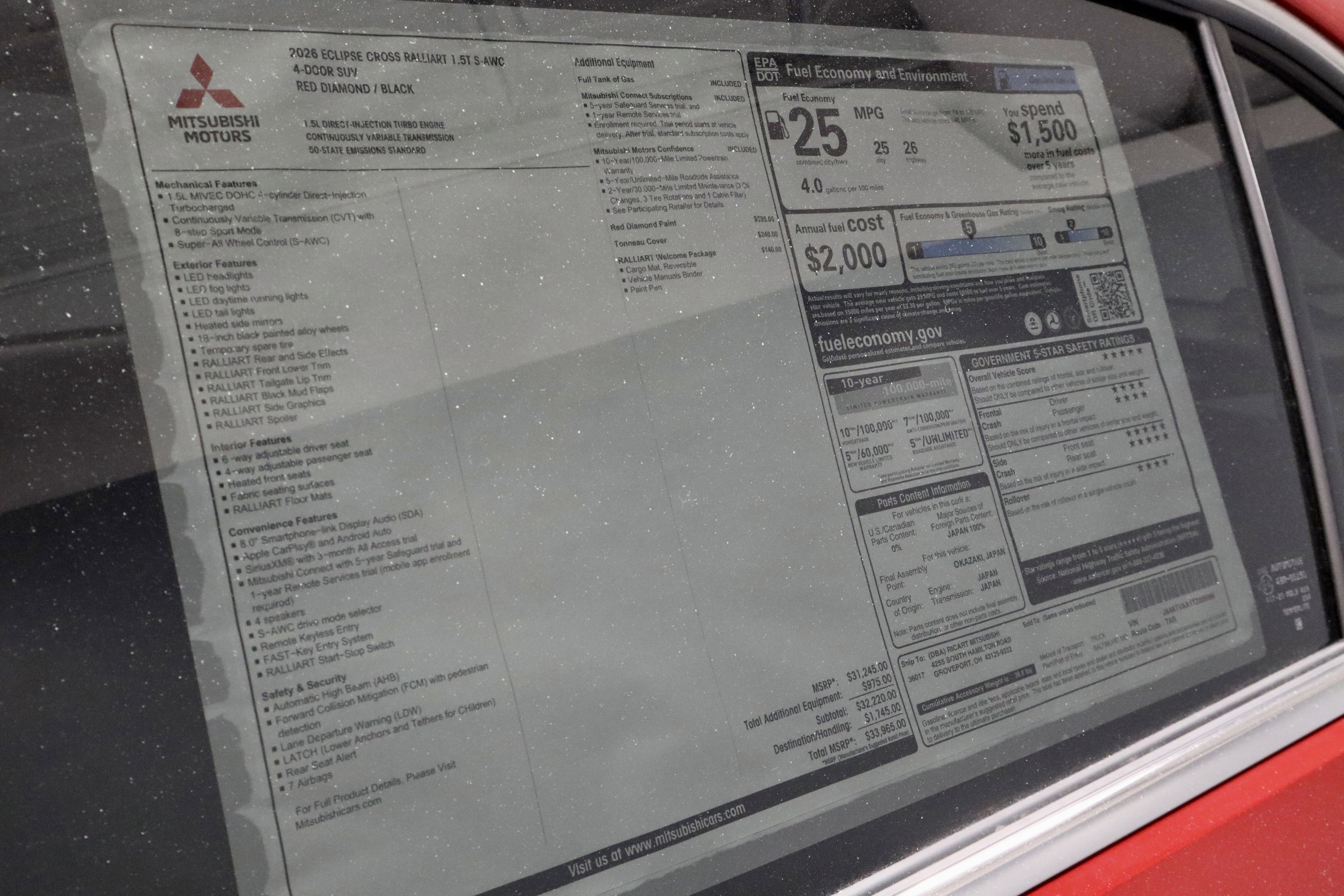 New 2026 Mitsubishi Eclipse Cross Ralliart image 34