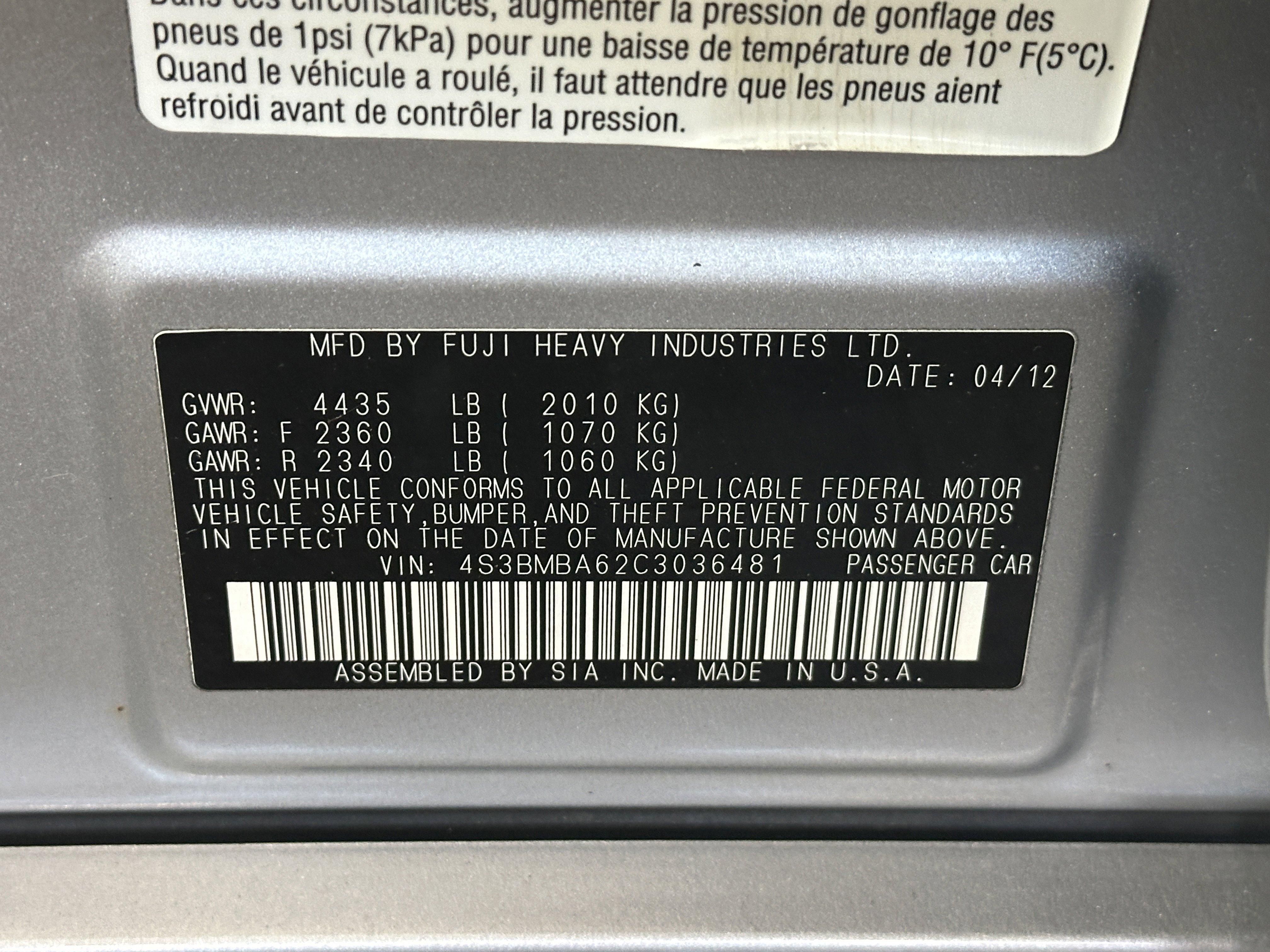 Used 2012 Subaru Legacy 2.5i w/ Alloy Wheel Pkg image 30