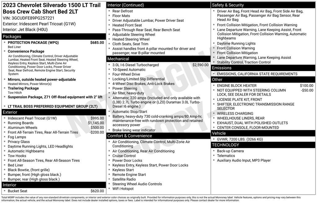 Used 2023 Chevrolet Silverado 1500 LT Trail Boss w/ Protection Package image 41