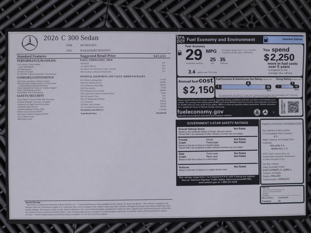 New 2026 Mercedes-Benz C 300 Sedan image 9