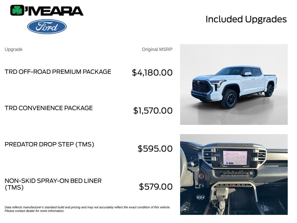 Used 2022 Toyota Tundra SR5 w/ TRD Off-Road Premium Package AWD/4WD image 4