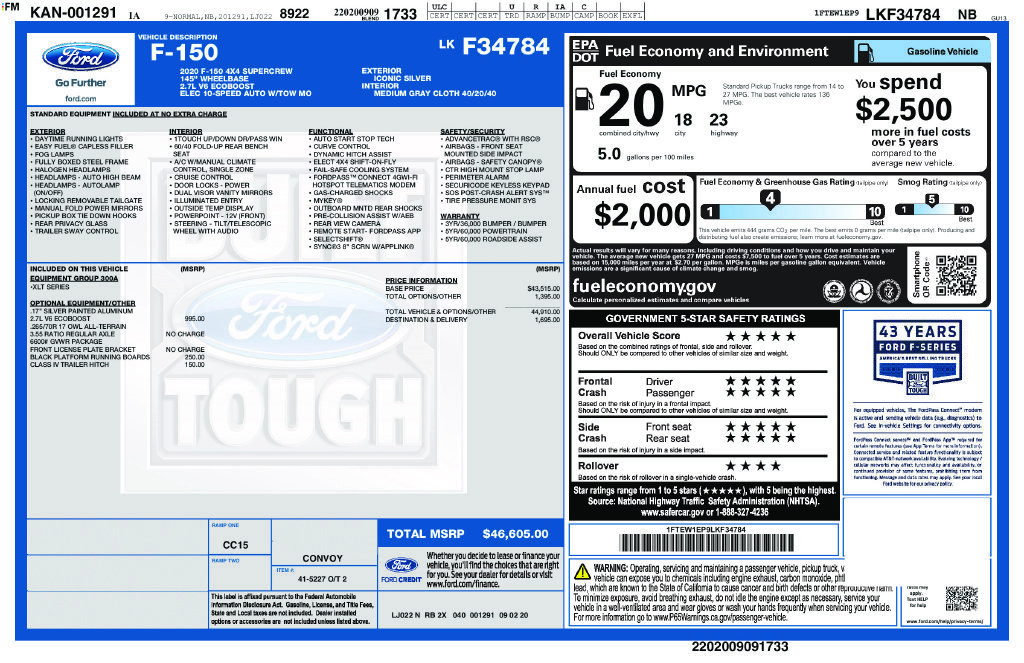Certified 2020 Ford F150 XLT AWD/4WD image 5
