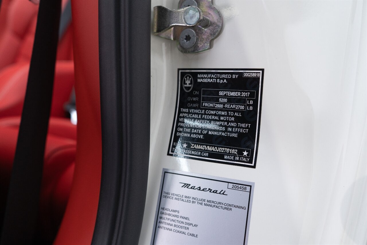 Used 2018 Maserati GranTurismo MC RWD image 32