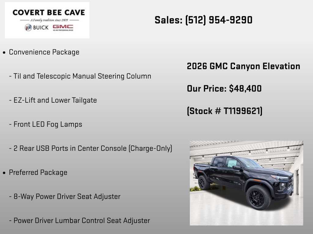 New 2026 GMC Canyon Elevation w/ Convenience Package AWD/4WD image 18