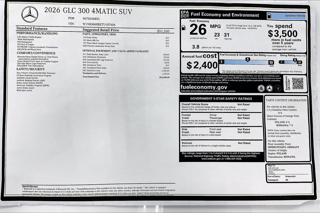 New 2026 Mercedes-Benz GLC 300 4MATIC image 38