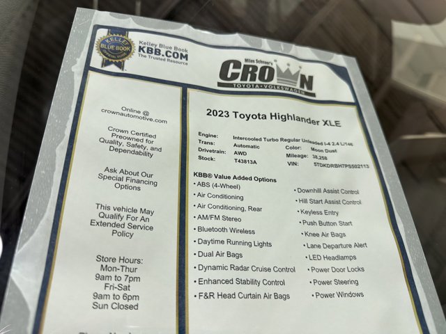 Used 2023 Toyota Highlander XLE w/ Protection Package #3 (TMS) AWD/4WD image 40