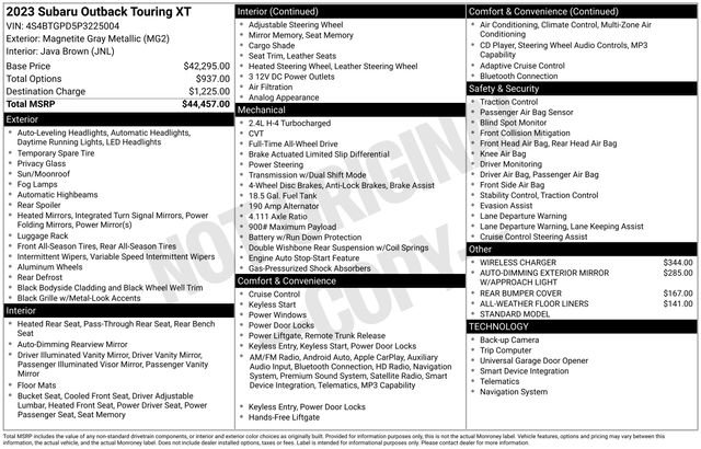 Used 2023 Subaru Outback Touring XT image 10