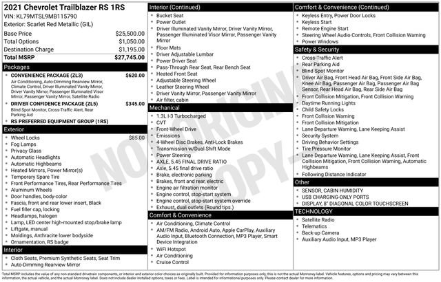 Used 2021 Chevrolet TrailBlazer RS w/ Convenience Package video 2