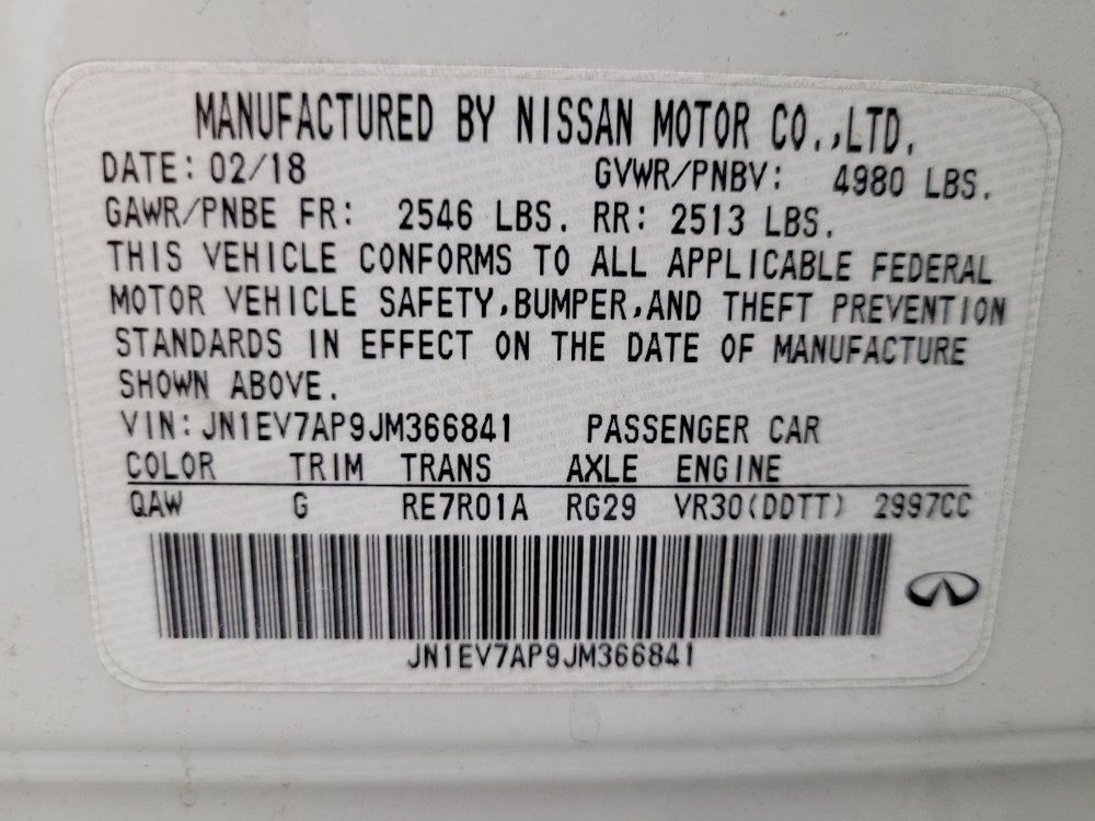 Used 2018 INFINITI Q50 Luxe w/ Cargo Package (L95) RWD image 33