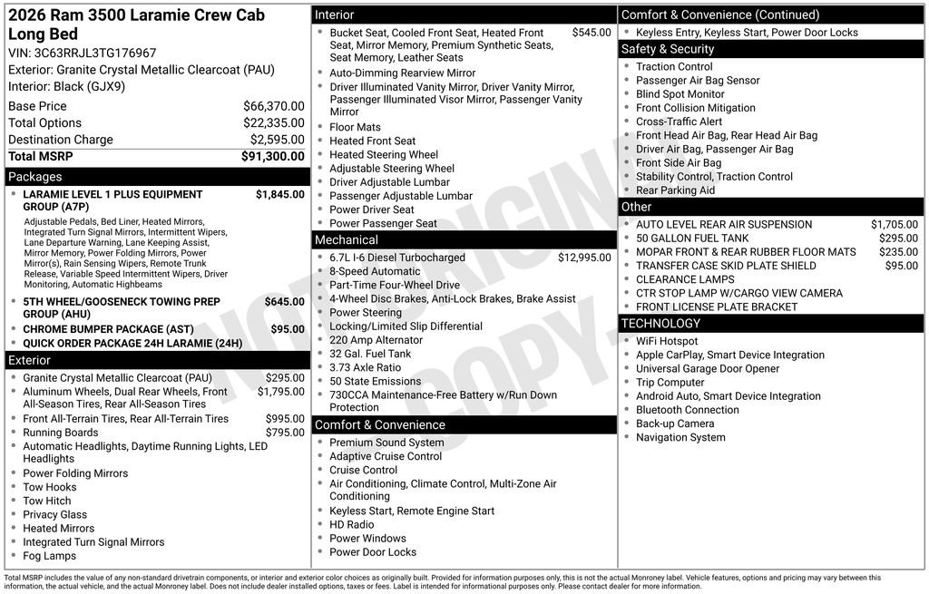 New 2026 RAM 3500 Laramie image 2