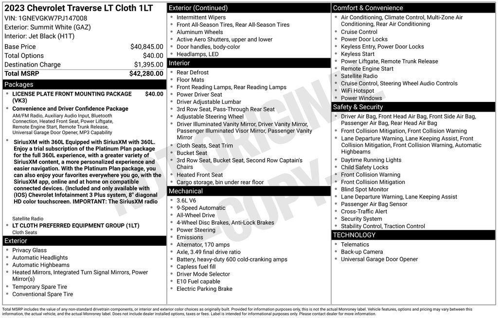 Certified 2023 Chevrolet Traverse LT AWD/4WD image 5