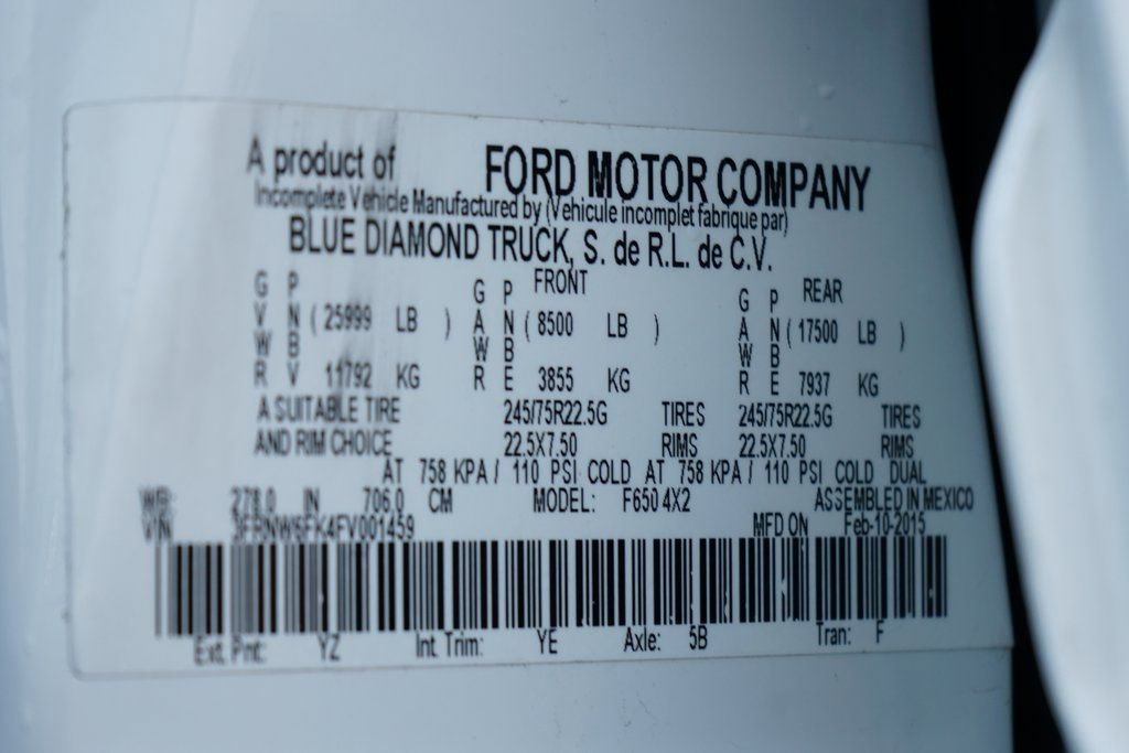 Used 2015 Ford F650 2WD Crew Cab Super Duty image 60