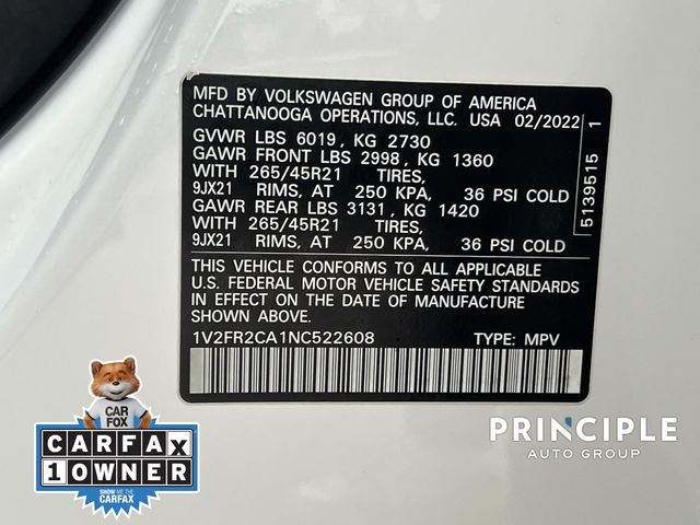 Used 2022 Volkswagen Atlas SEL Premium AWD/4WD image 39