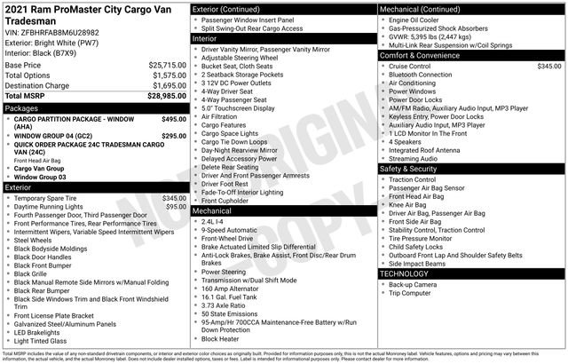 Used 2021 RAM ProMaster City Tradesman FWD image 16