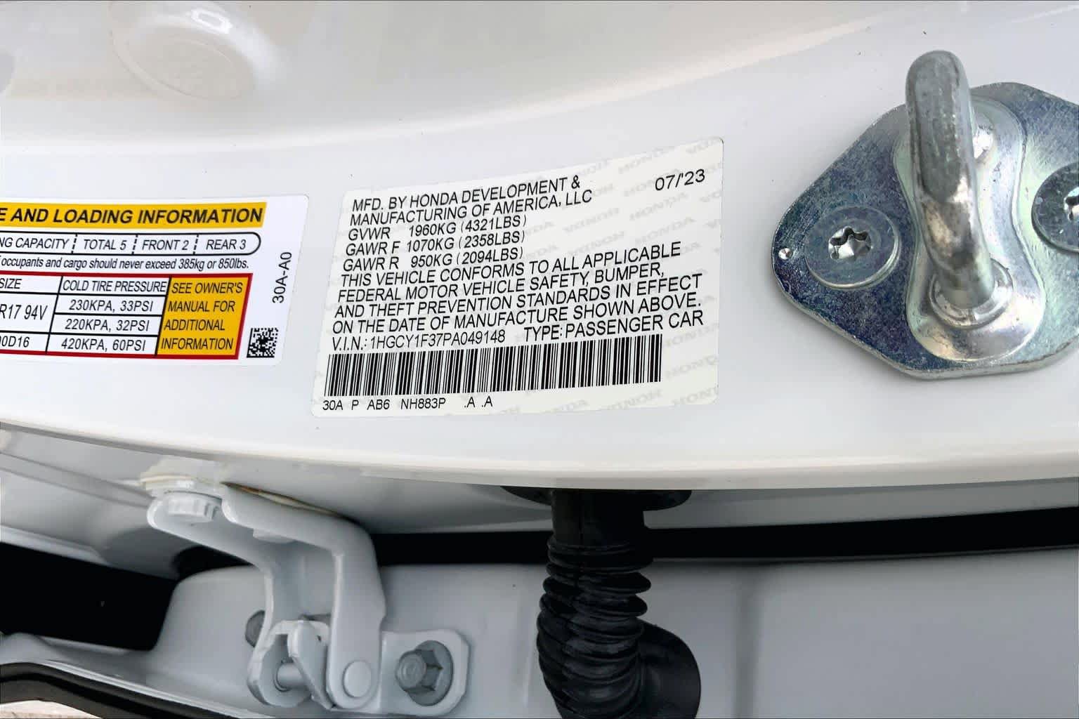 Used 2023 Honda Accord EX image 37