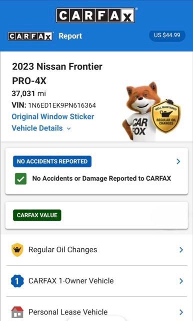 Used 2023 Nissan Frontier PRO-4X w/ Pro-4X Premium Package AWD/4WD image 5