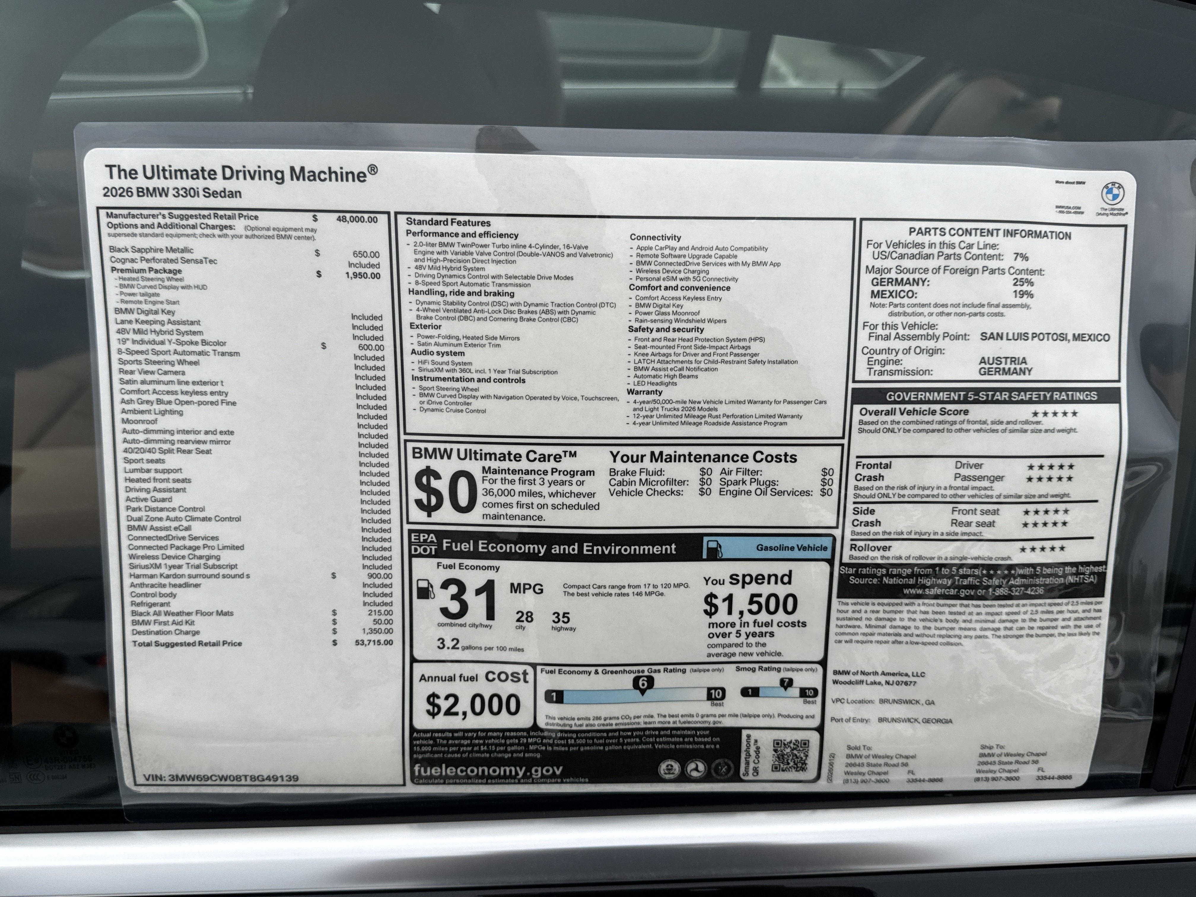 New 2026 BMW 330i Sedan w/ Premium Package RWD image 26