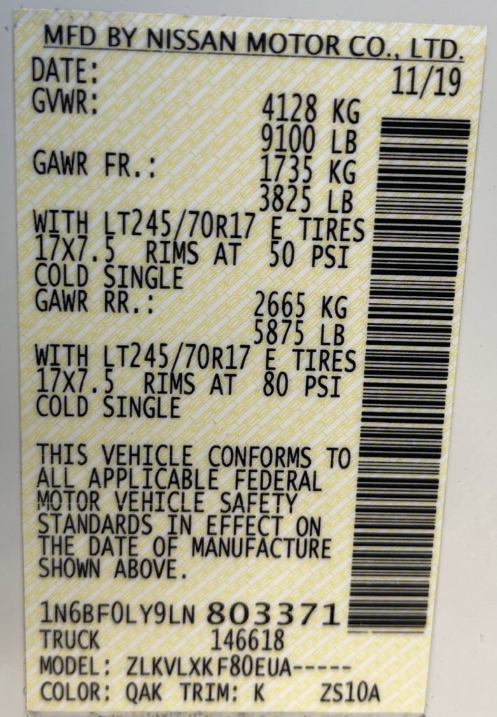 Used 2020 Nissan NV 2500 SV image 36