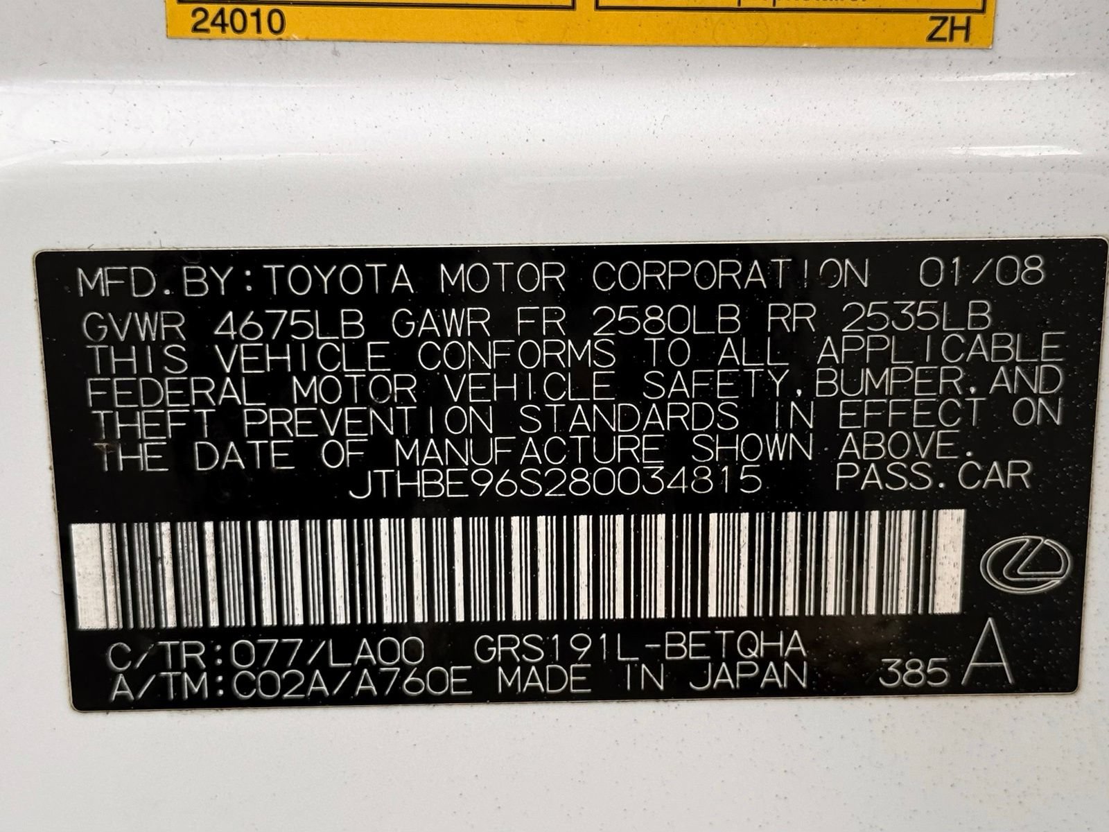 Used 2008 Lexus GS 350 RWD image 41