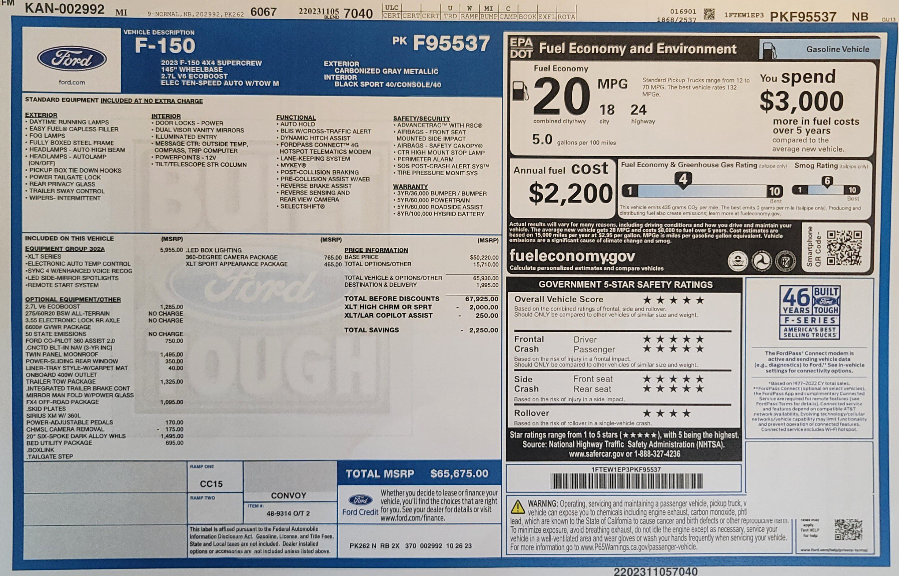 Used 2023 Ford F150 XLT w/ Equipment Group 302A High AWD/4WD image 2