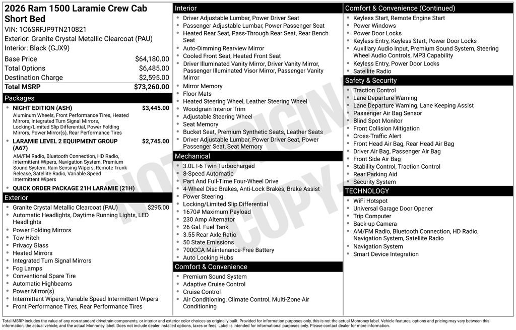 New 2026 RAM 1500 Laramie w/ Night Edition image 33