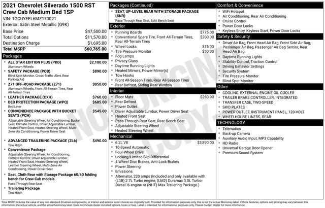 Used 2021 Chevrolet Silverado 1500 RST w/ All Star Edition Plus AWD/4WD image 52
