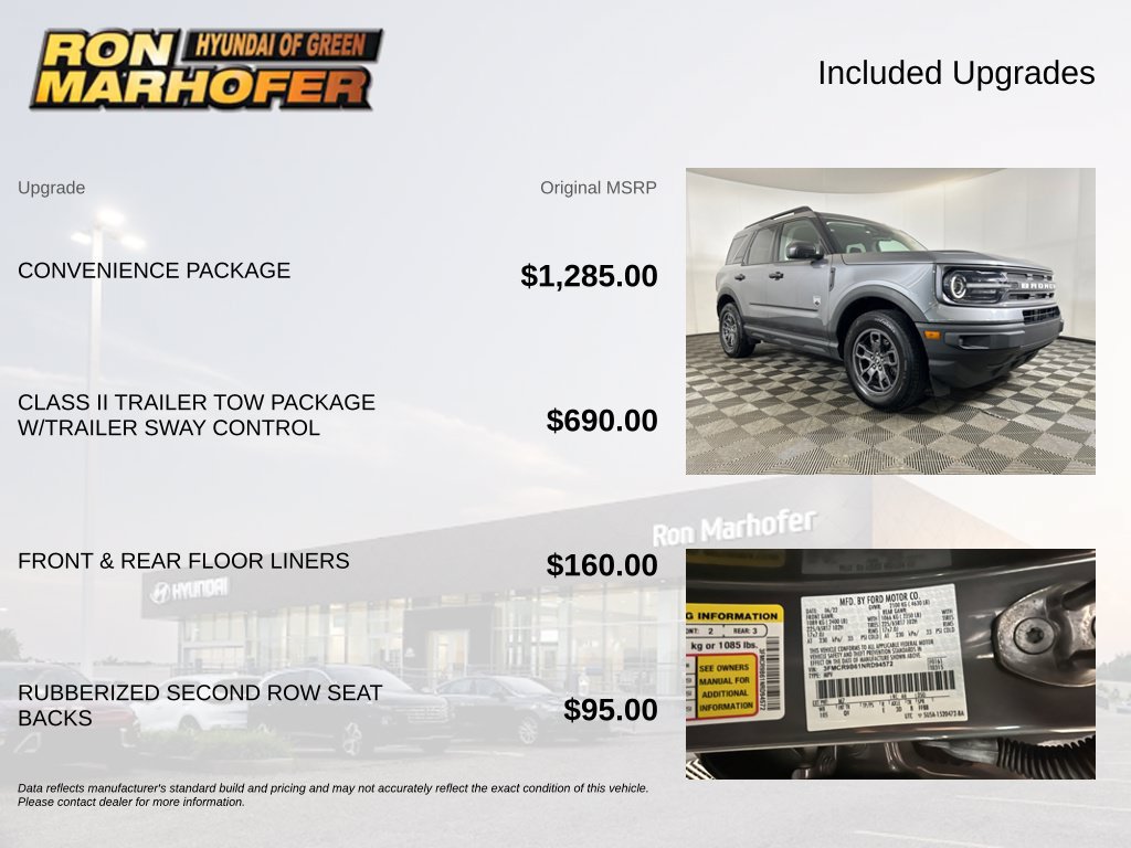 Used 2022 Ford Bronco Sport Big Bend w/ Convenience Package AWD/4WD image 6