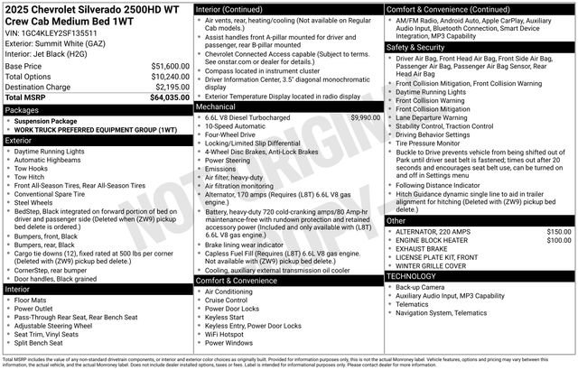 Used 2025 Chevrolet Silverado 2500 W/T AWD/4WD image 5