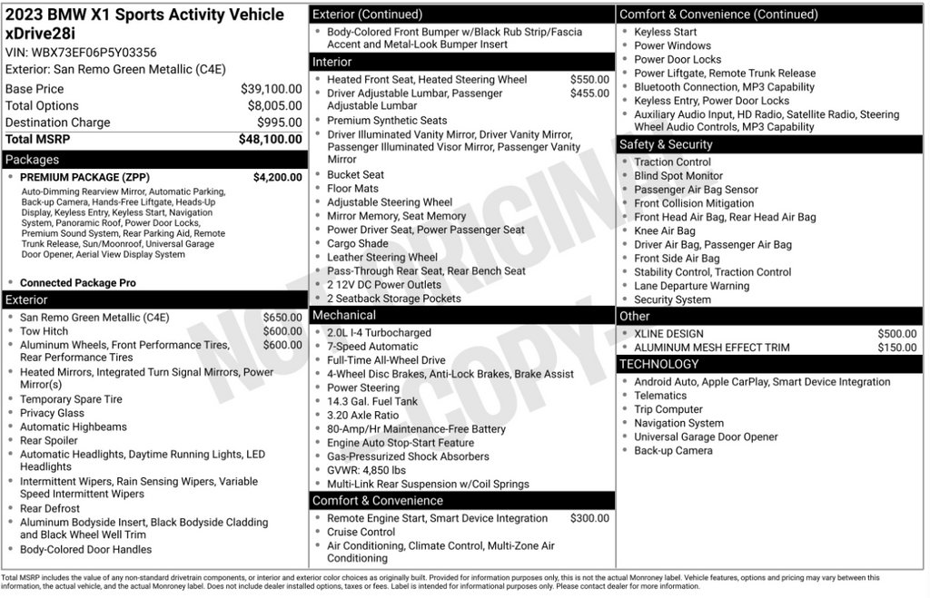 Certified 2023 BMW X1 xDrive28i w/ Premium Package AWD/4WD image 6