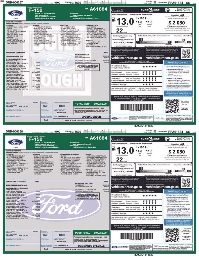 Used 2023 Ford F150 Platinum AWD/4WD image 35