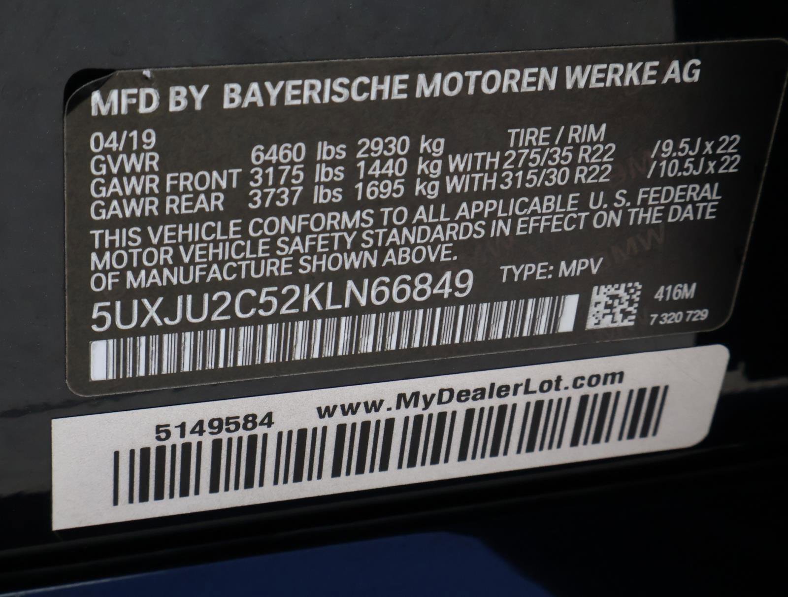 Used 2019 BMW X5 xDrive50i w/ M Sport Package AWD/4WD image 24