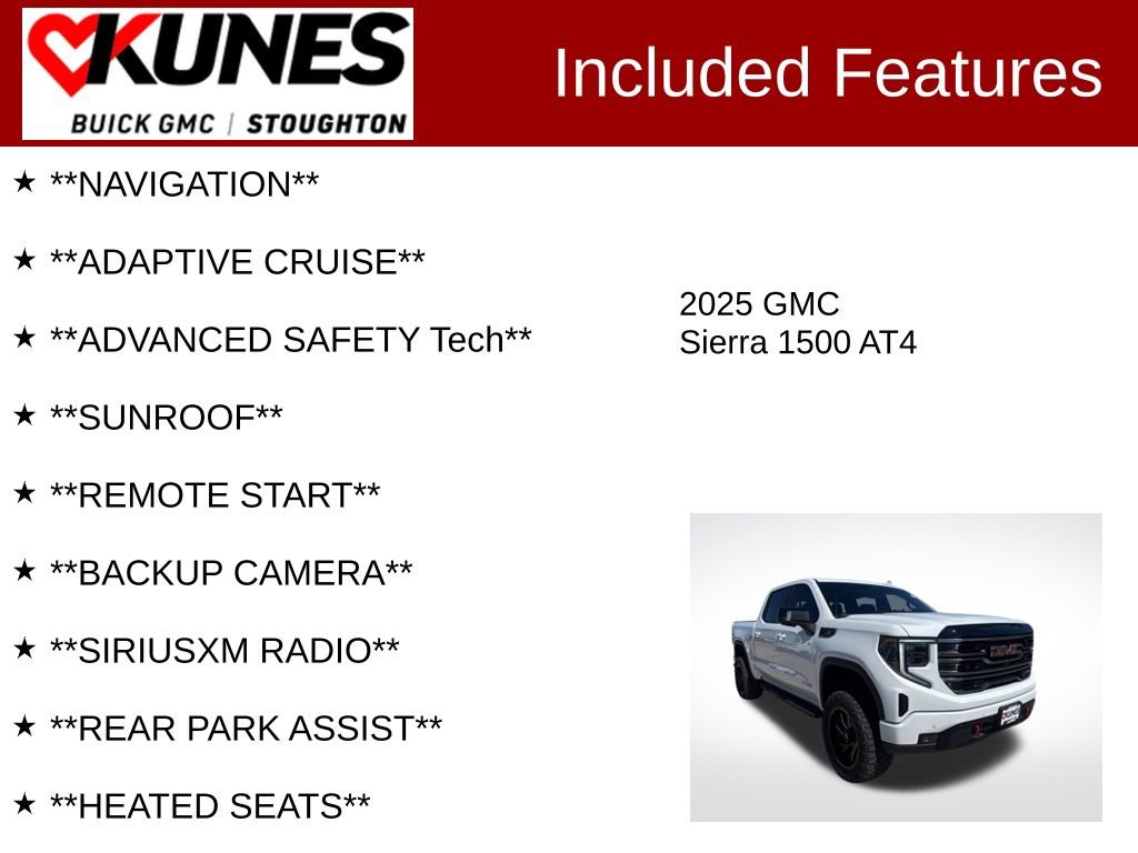 Used 2025 GMC Sierra 1500 AT4 w/ AT4 Premium Package AWD/4WD image 2