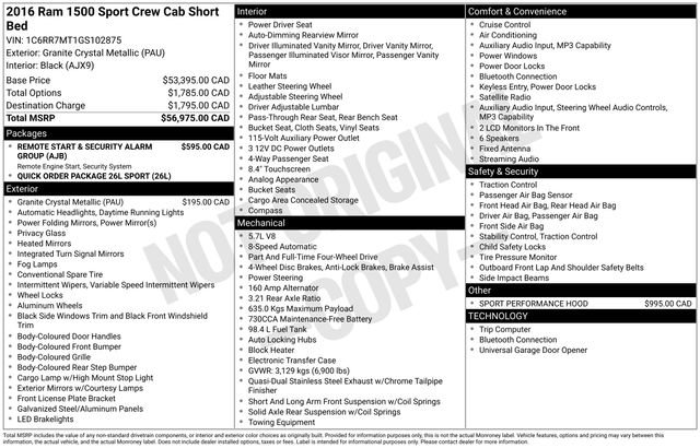 Used 2016 RAM 1500 Sport image 30