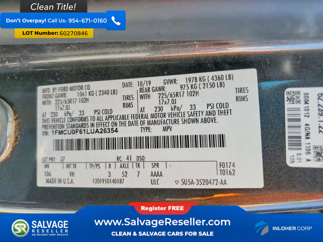 Used 2020 Ford Escape S FWD image 16
