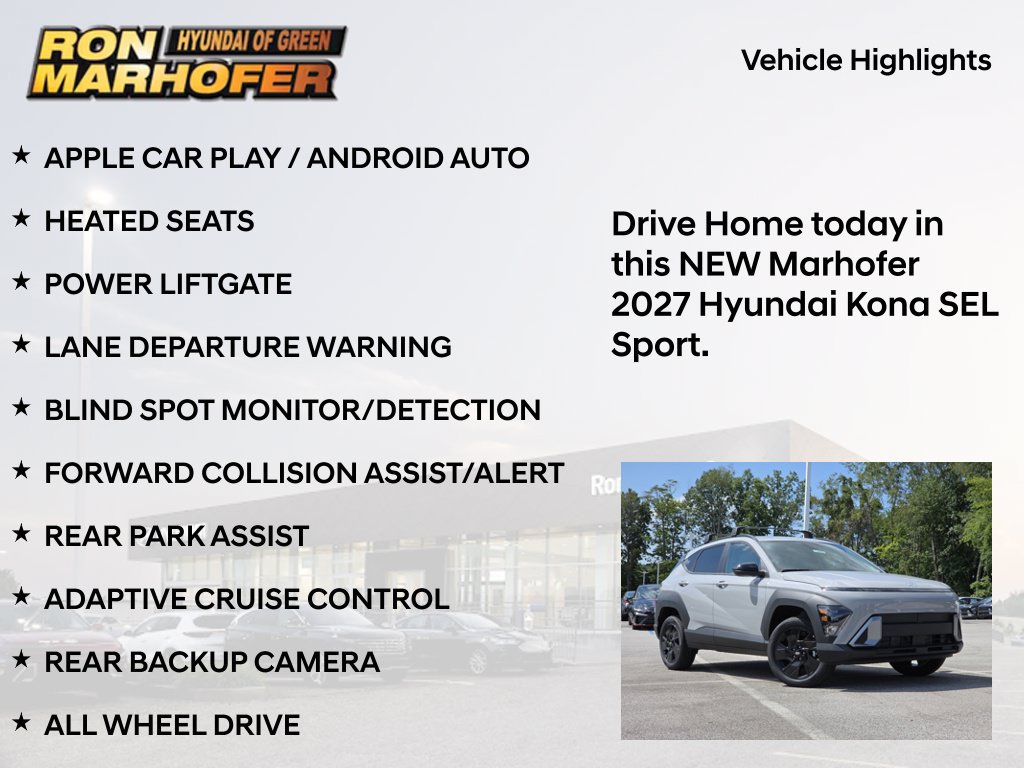 New 2027 Hyundai Kona SEL Sport AWD/4WD image 15