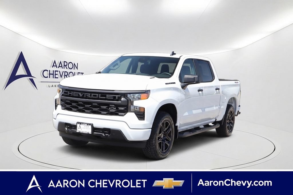 New 2026 Chevrolet Silverado 1500 Custom w/ Turbomax Blackout Package AWD/4WD image 1